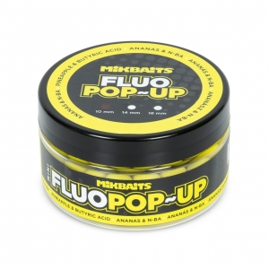 Mikbaits Plovoucí fluo boilie 10mm 100ml - Půlnoční pomeranč