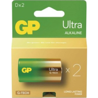 Alkalická baterie GP Ultra LR20 (D), 2 ks